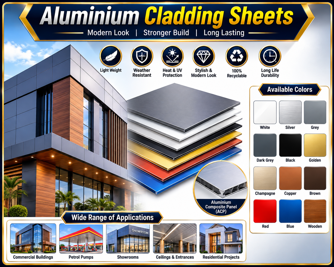 Aluminium cladding Sheets