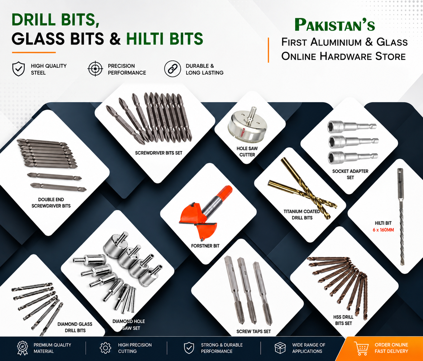 Drill Bits, Glass Bits & Hilti Bits