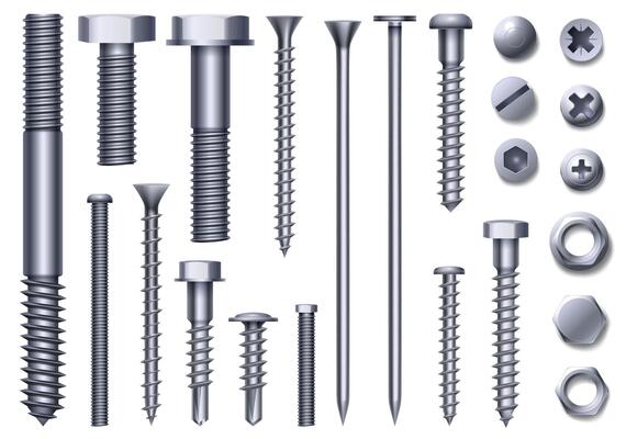 Screws , Bolts , Rivets & Nails