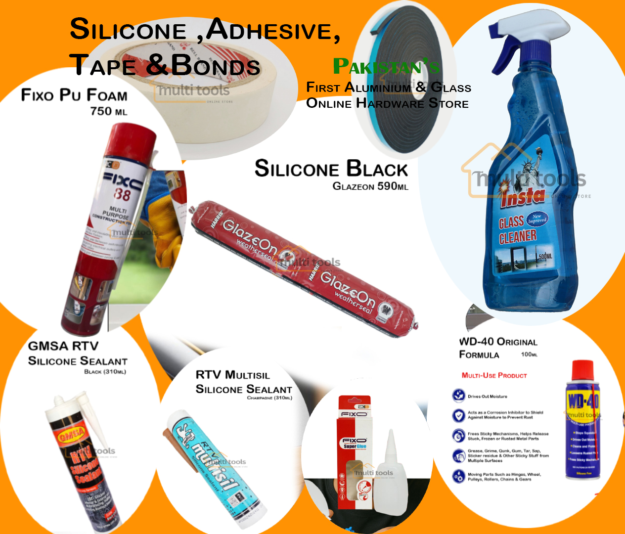 Silicone ,Adhesive, Tape &Bonds