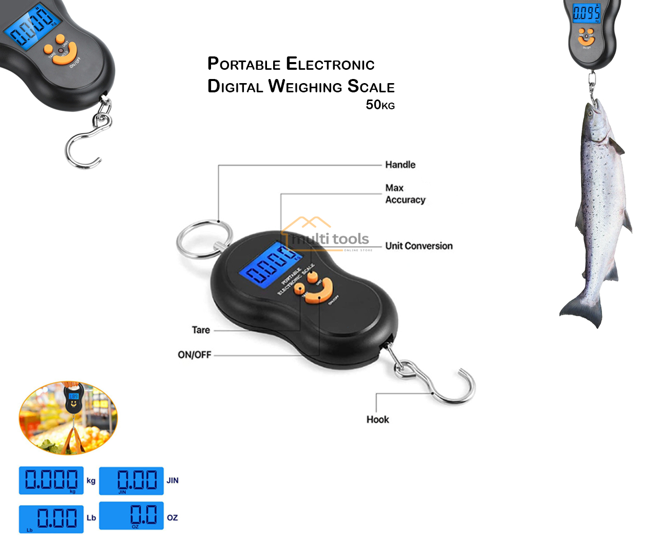 50Kg Portable Electronic Digital Weighing Scale