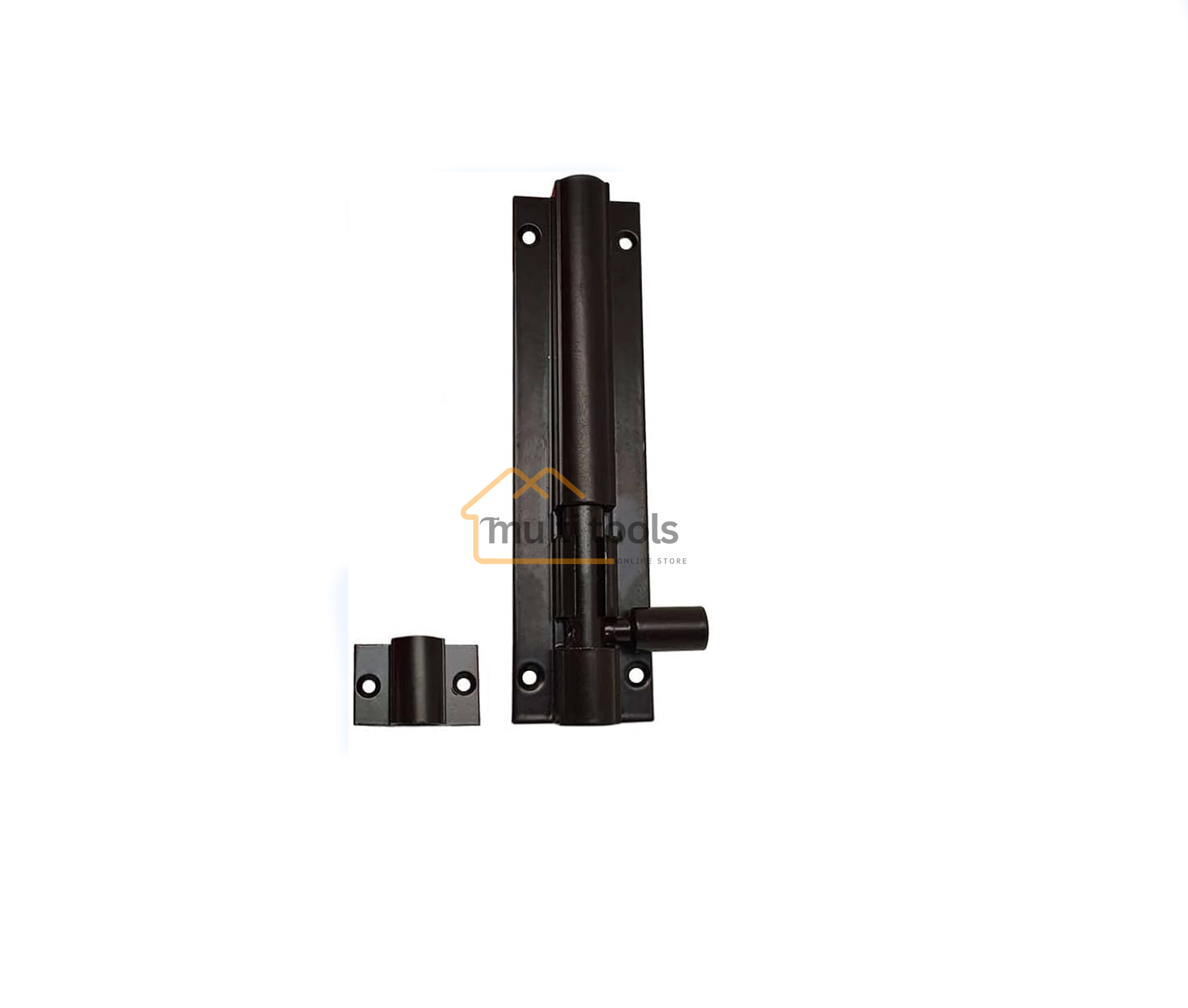 8-Inch Aluminum Tower Bolt [Black]