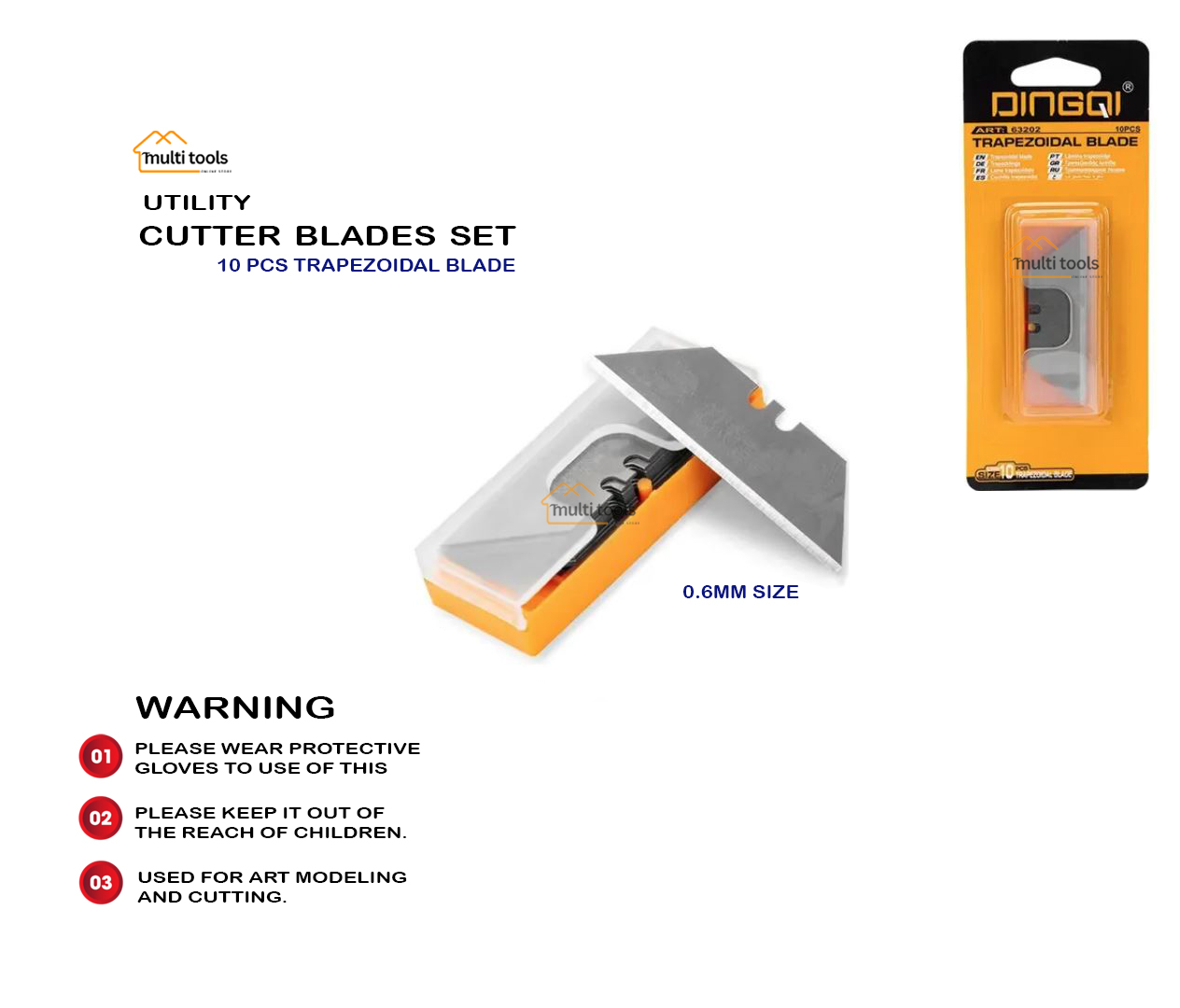 Cutter Blades Set 10 Pieces