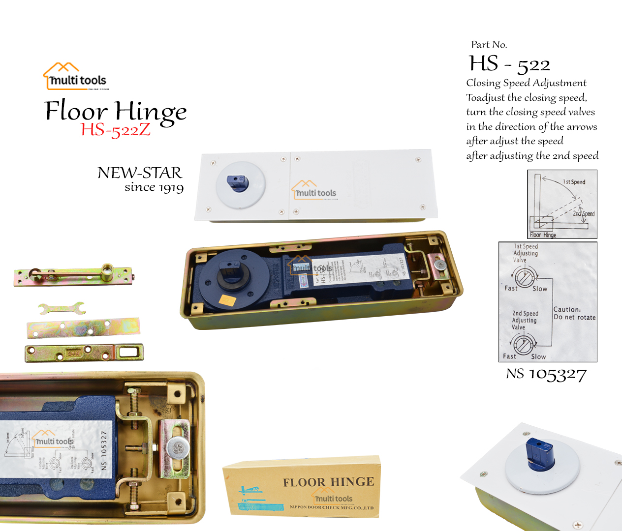 Floor Hinge- Hs-522Z New Star