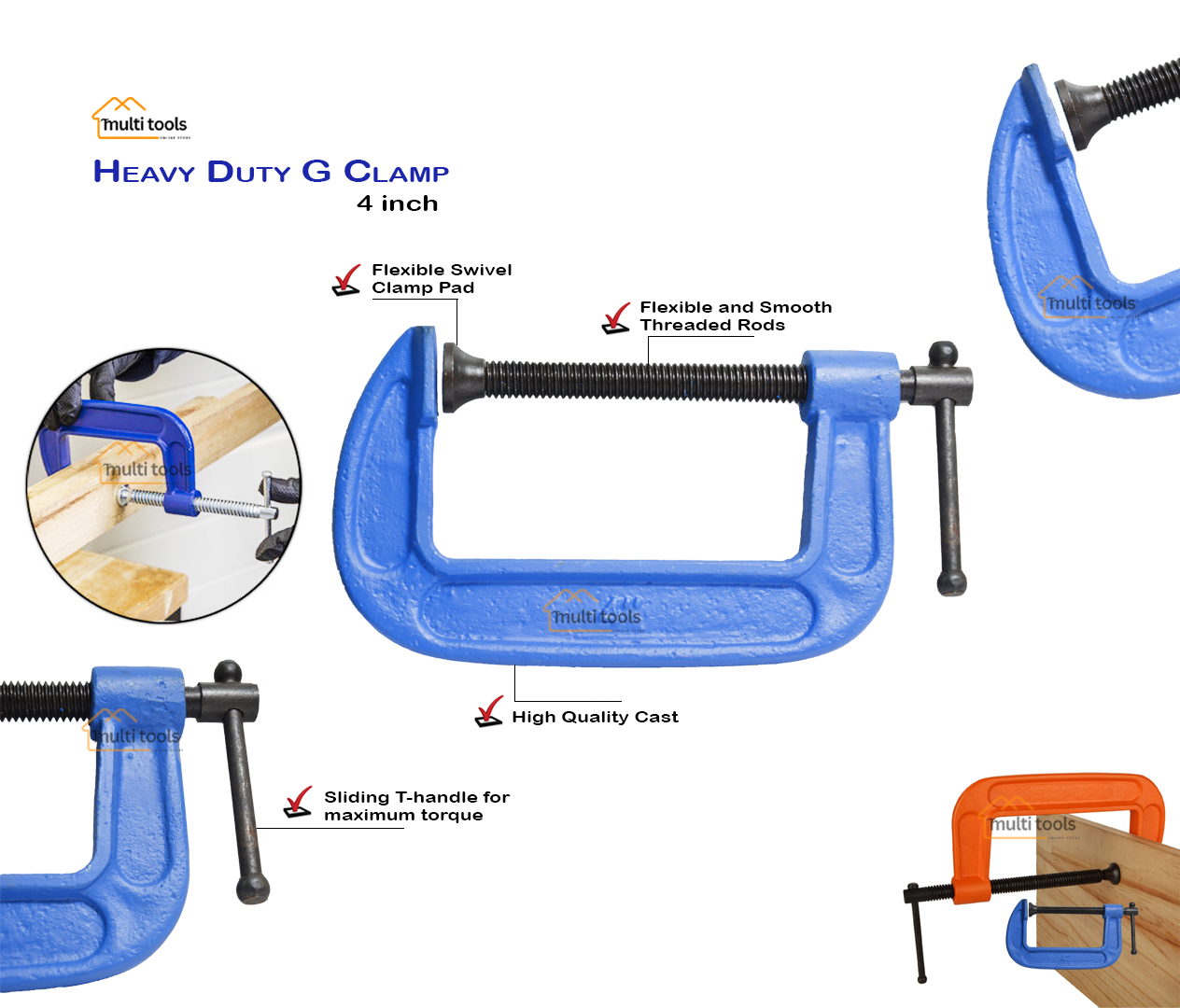 Heavy Duty G Clamp 4 Inch