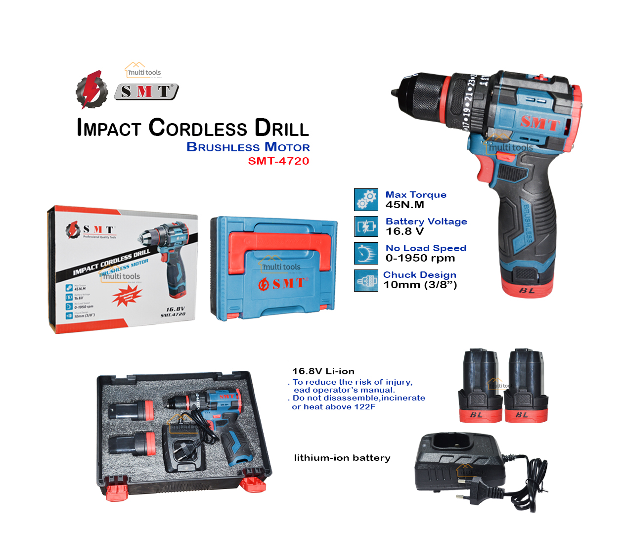 Impact Cordless Drill Smt-4720