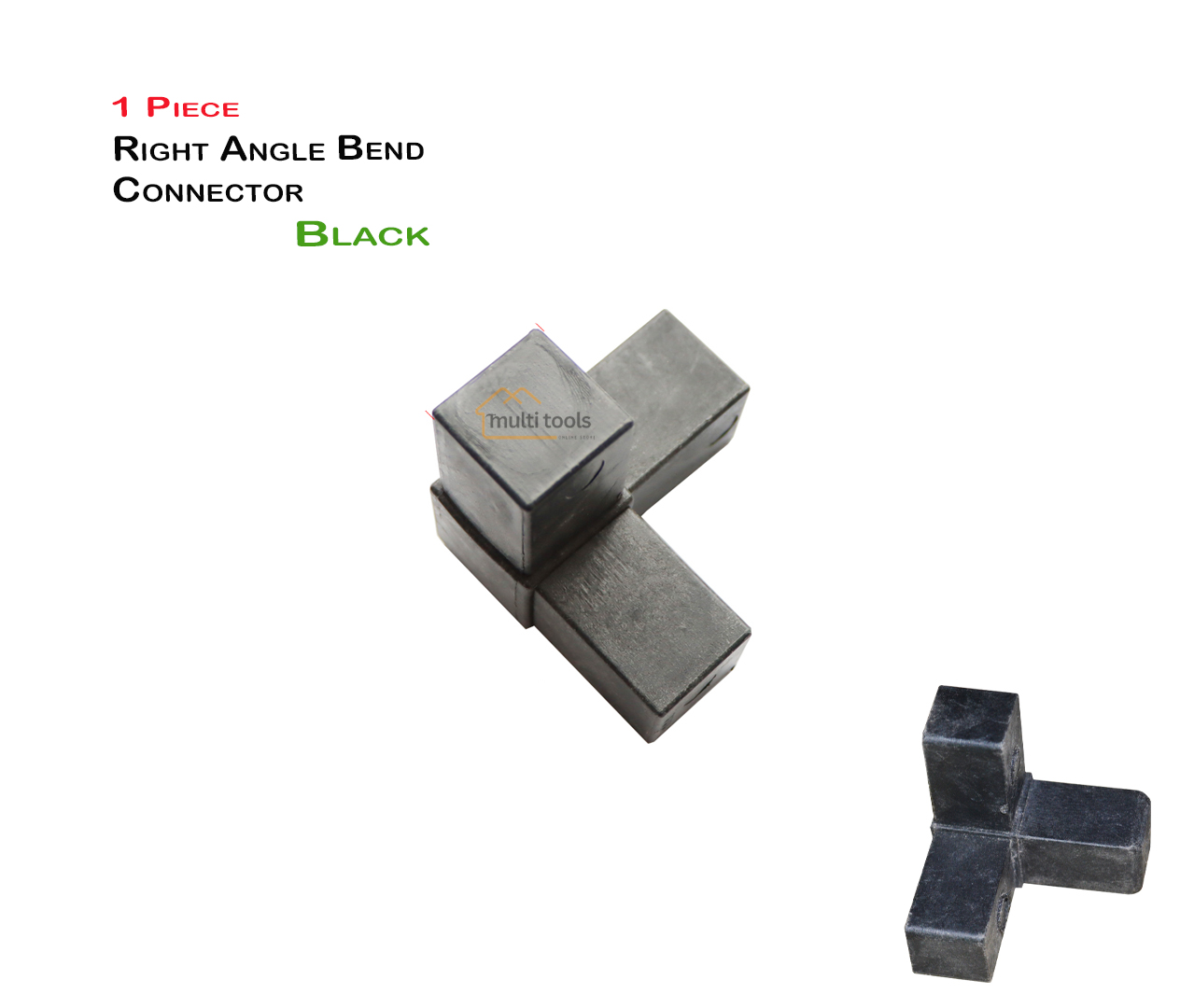 Right Angle Bend Connector Black