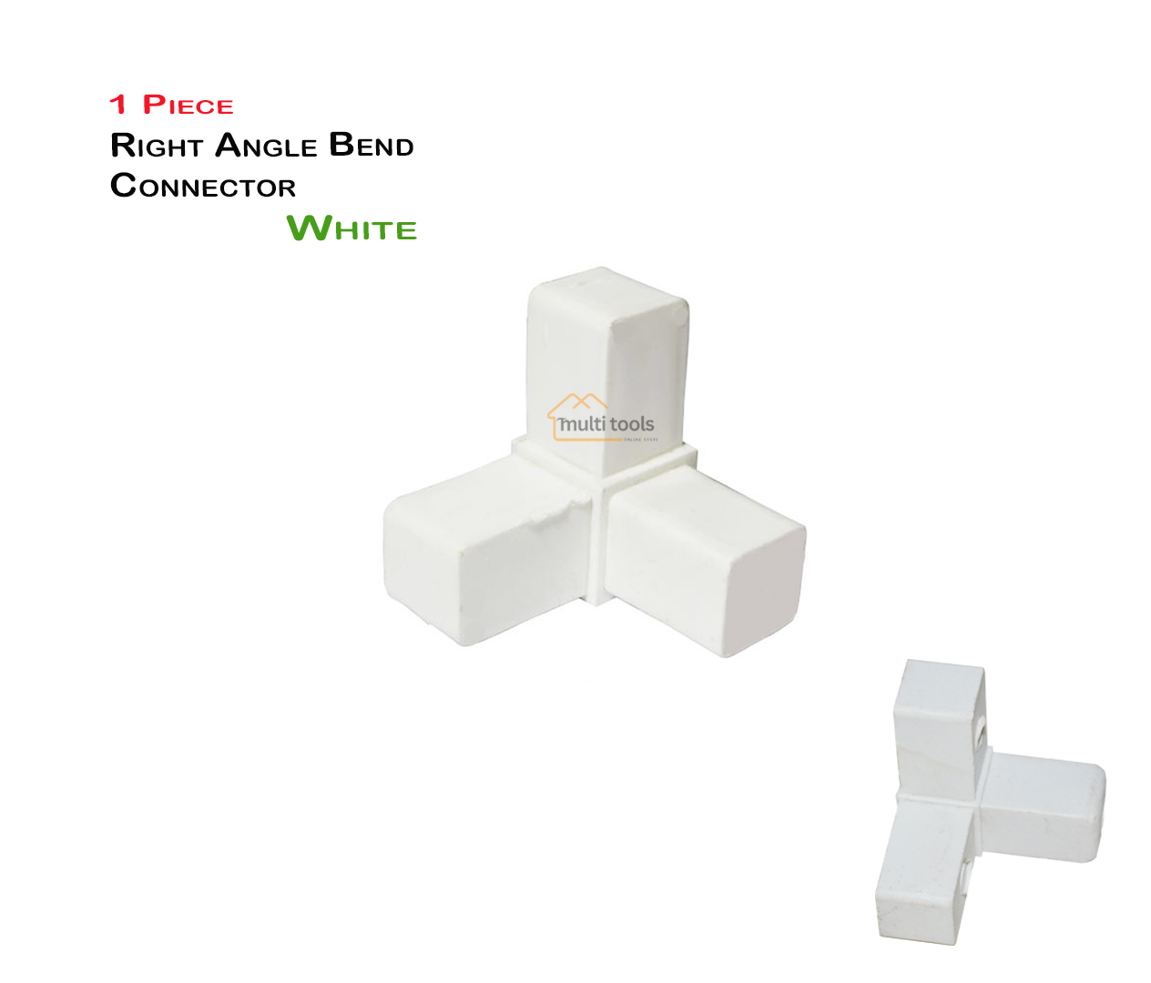 Right Angle Bend Connector White