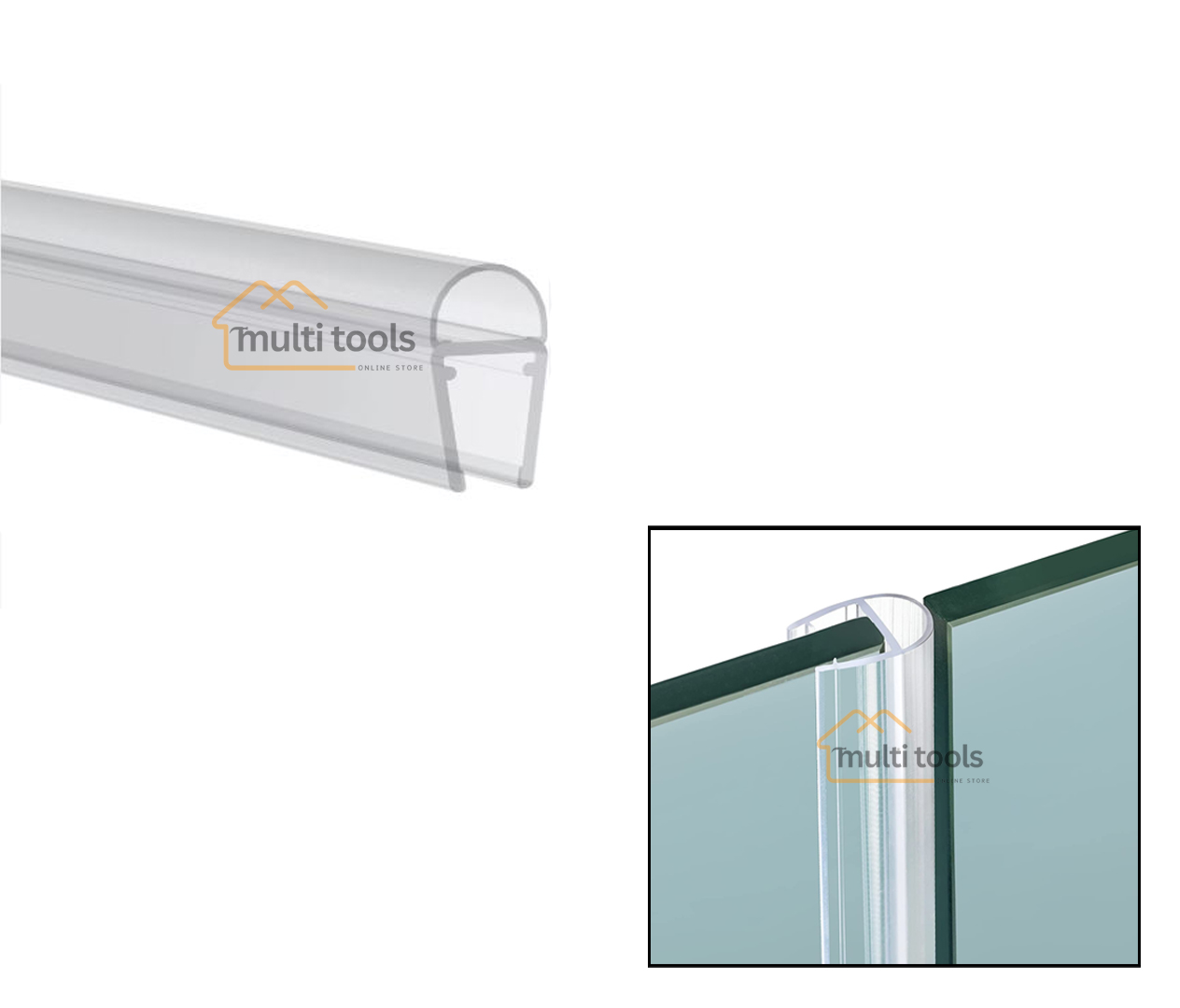  Shower Door Seal Strip U Type (12Mm X 7Feet)