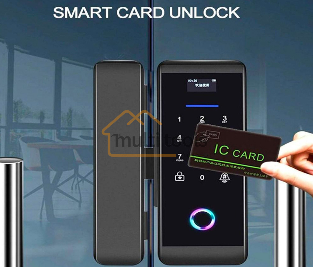 Smart Lock,Fingerprint Wifi Keyless 5-In-1 Entry Smart Door Lock With Touchscreen Keypad