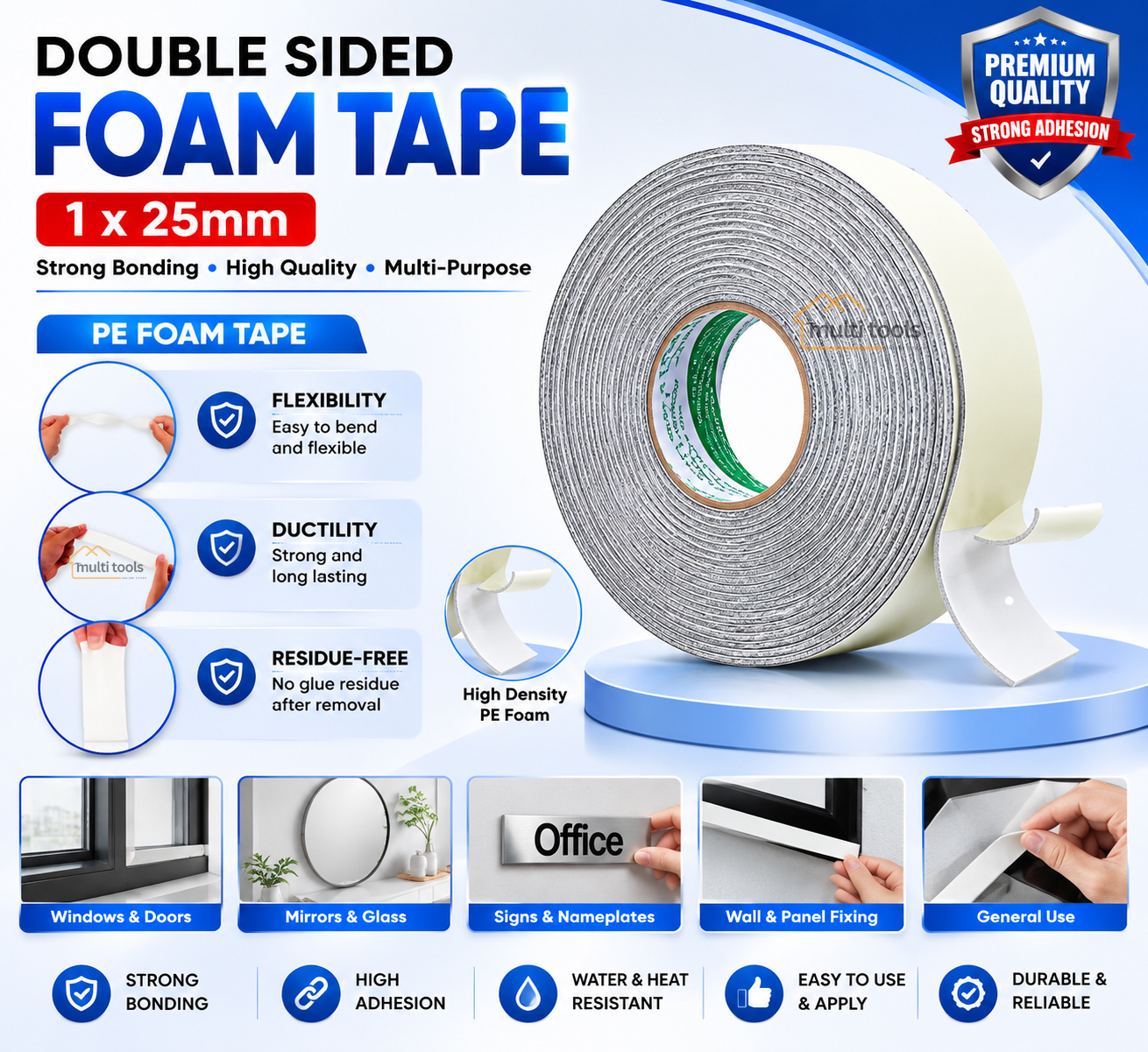 1-Inch Double Sided Foam Tape