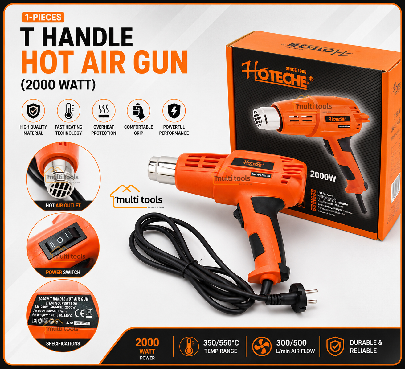 T Handle Hot Air Gun 2000W 