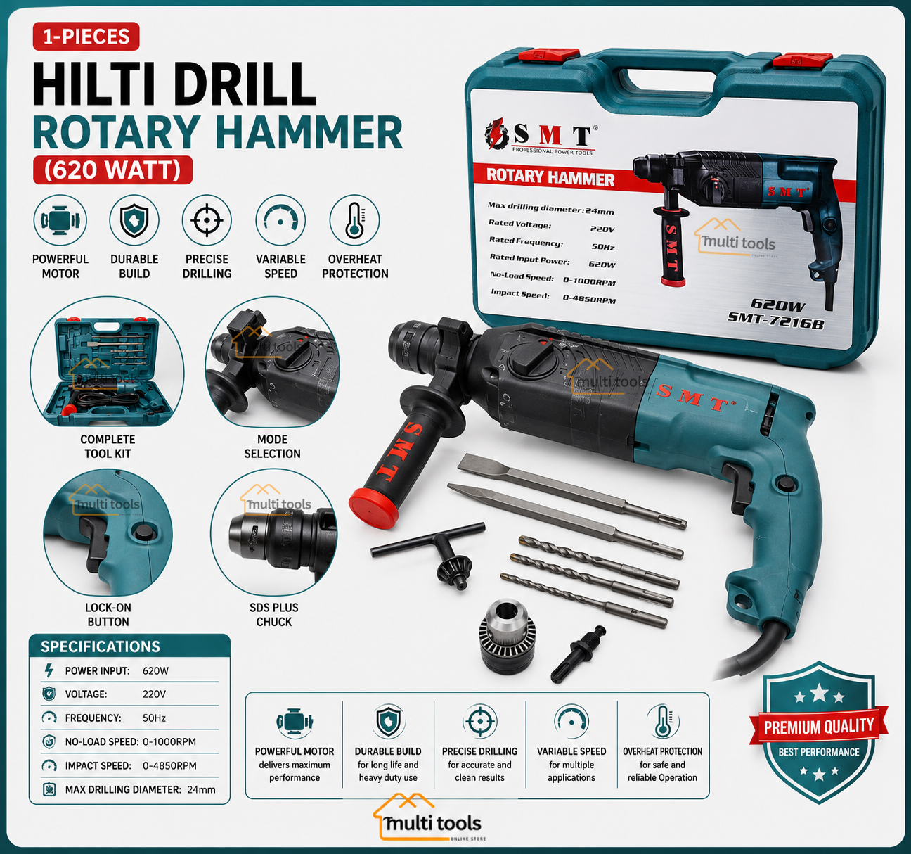 Hilti Drill Rotary Hammer (620W)