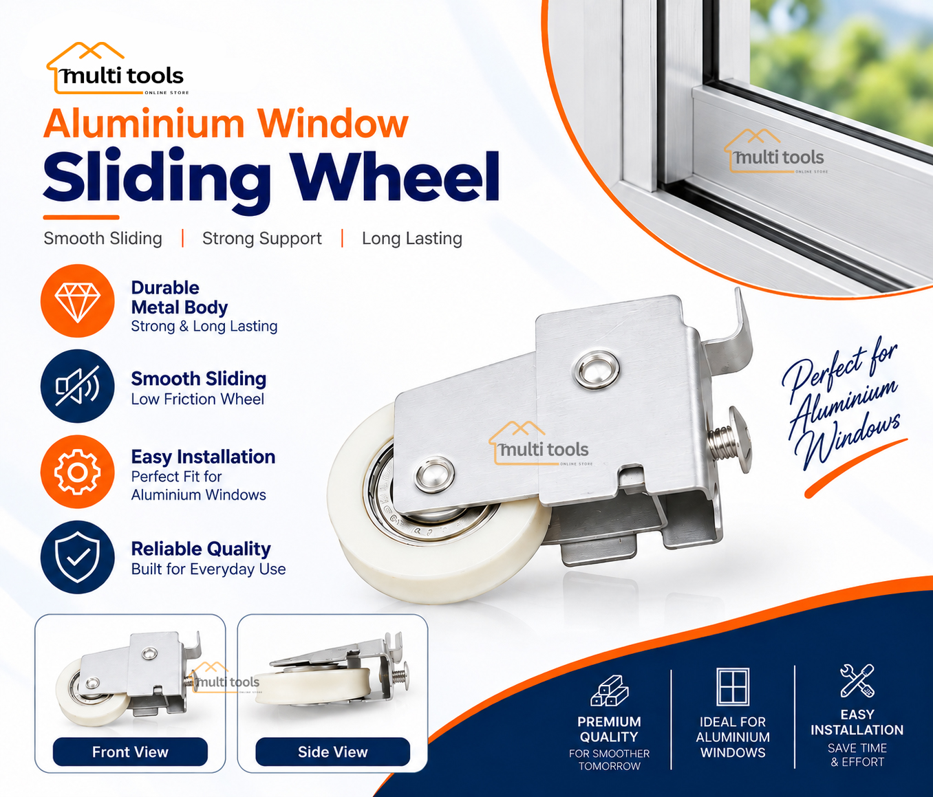 Aluminium Window Sliding Wheel 