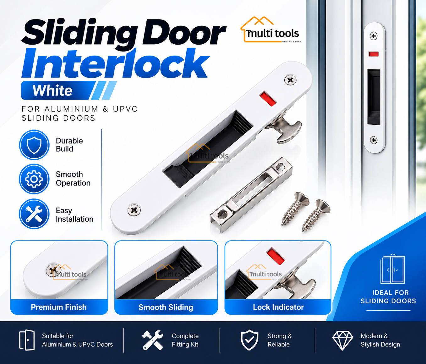 Sliding Door Interlock (White)