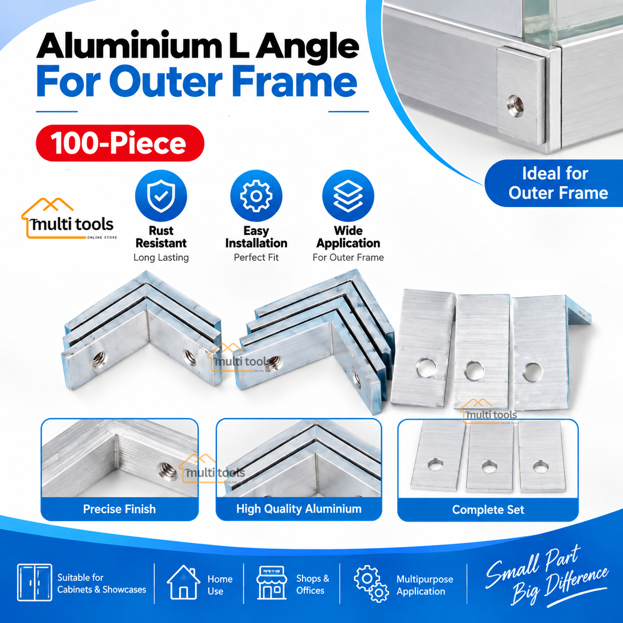 Aluminium L Angle For Outer Frame