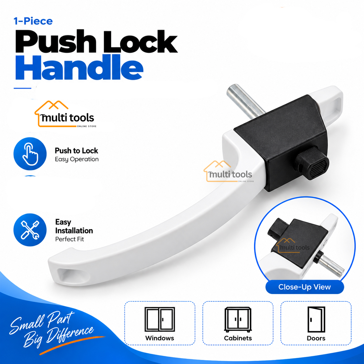 Push Lock Handle (White)