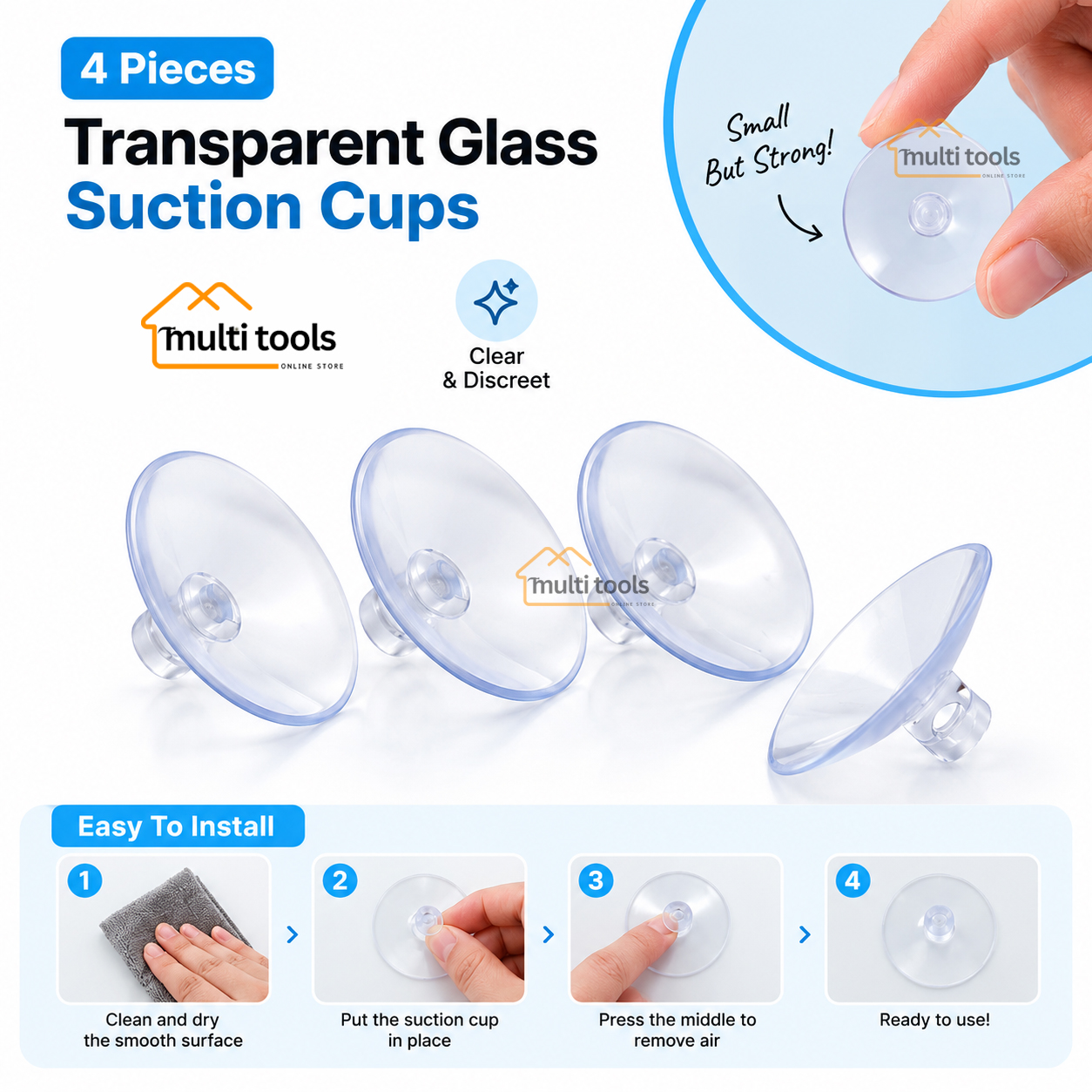 Transparent Glass Suction Cups