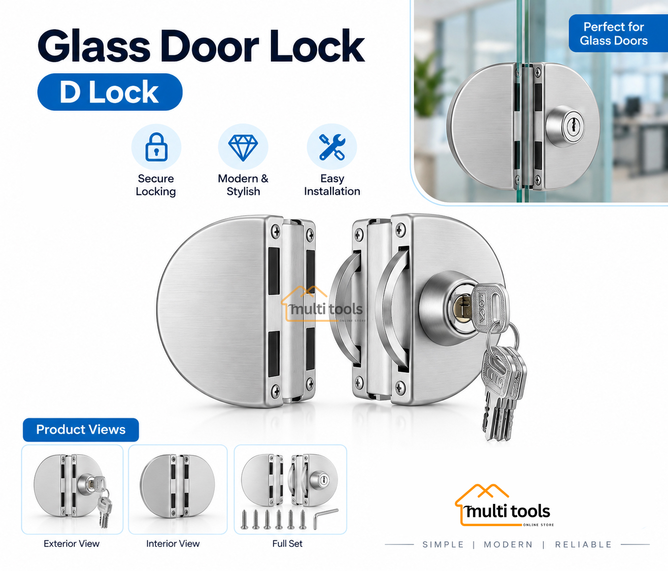 Glass Door Lock D Lock