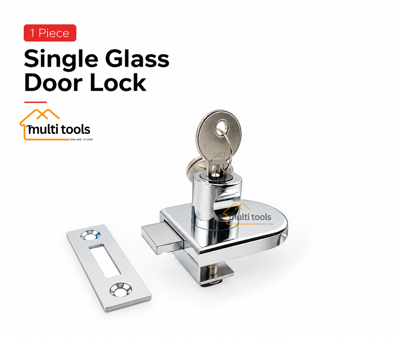 Single Glass Door Lock
