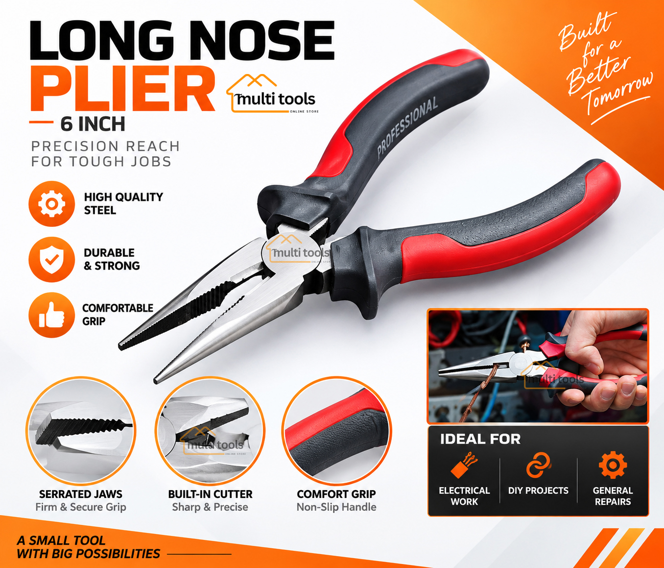 Long Nose Plier 6 inch Vip 2020 