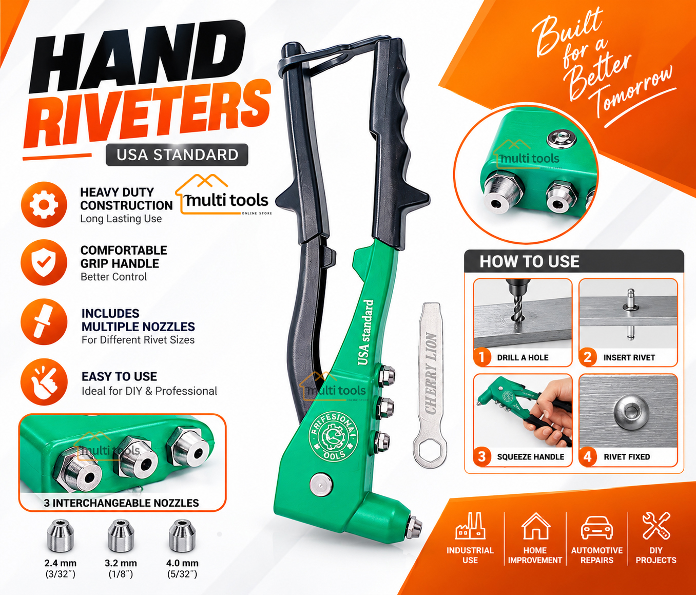 Hand Riveters/Hand Pliers (Usa Standard) 