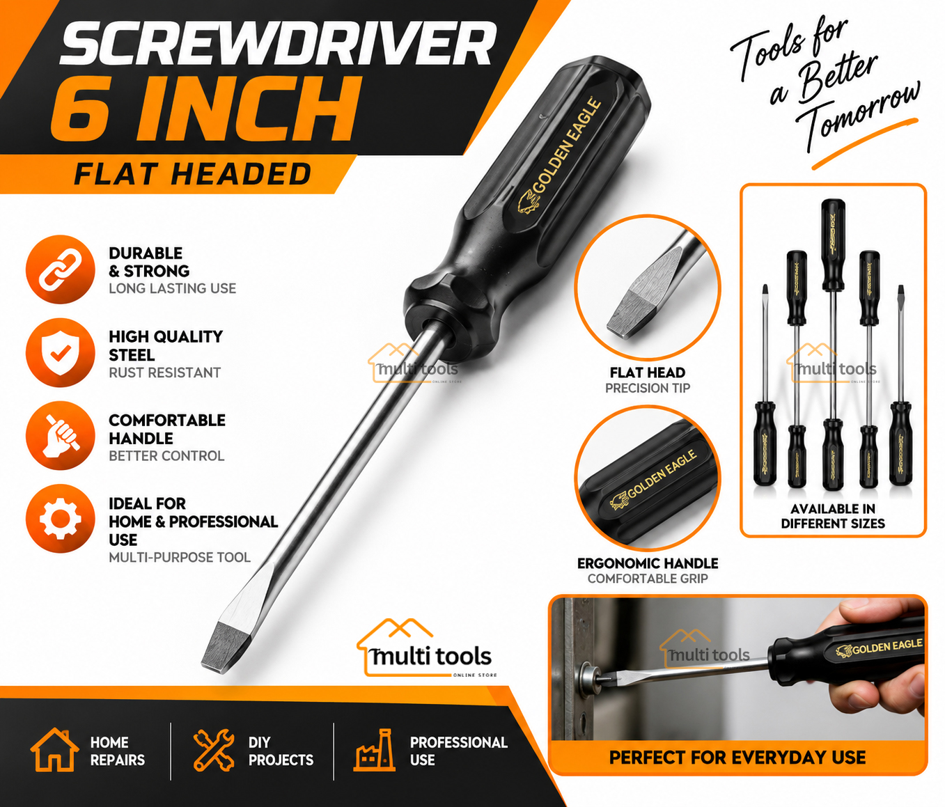 Screwdriver 6 Inch (Flat Headed)