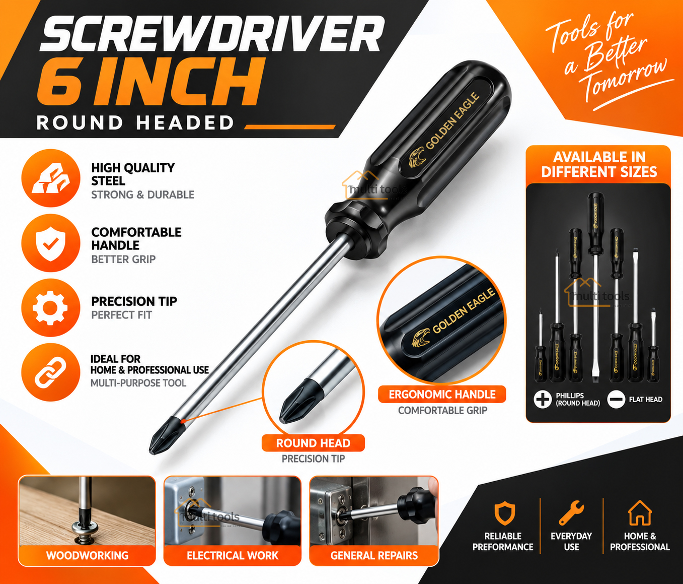  Screwdriver 6" (Round Headed)