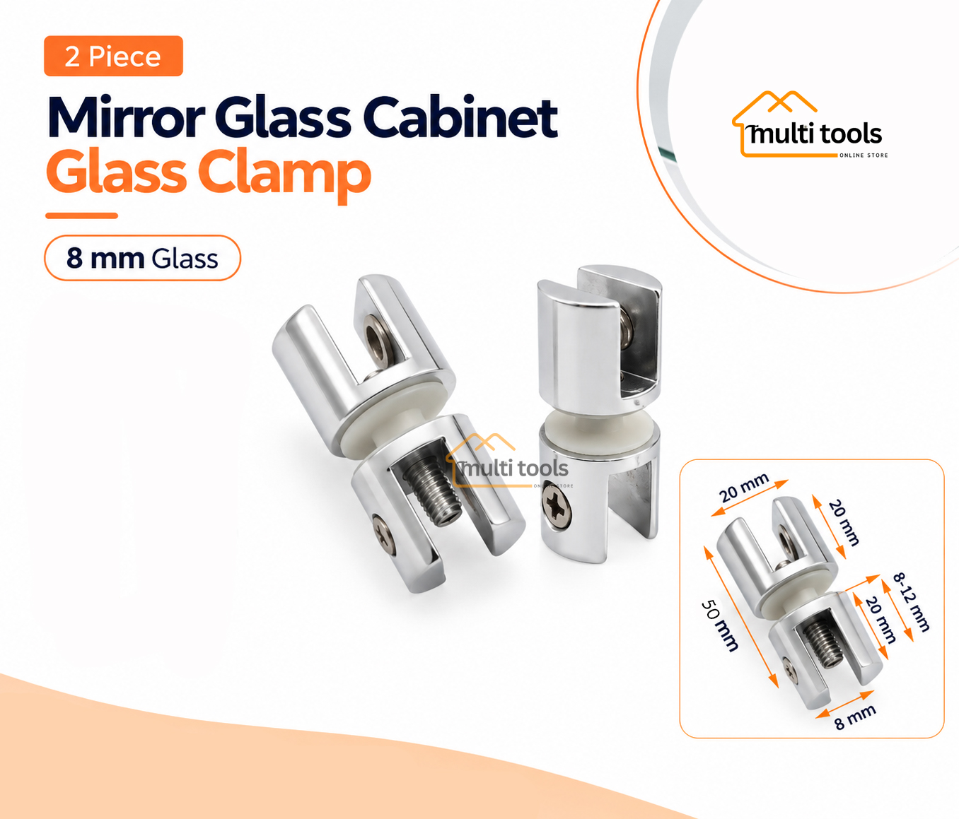 Mirror Glass Cabinet Glass Clamp
