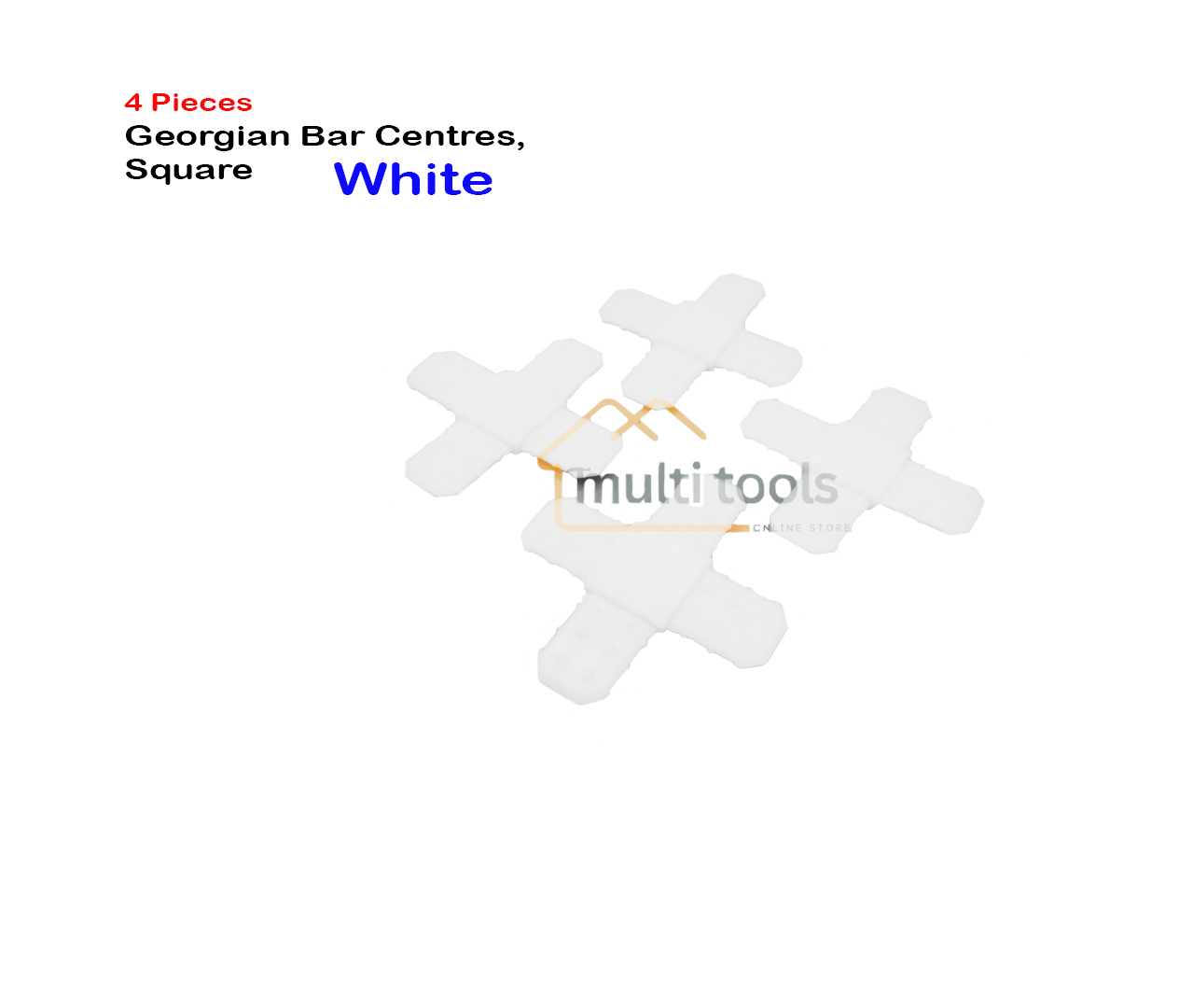 4 Pecs Georgian Bar Centres, Square White.