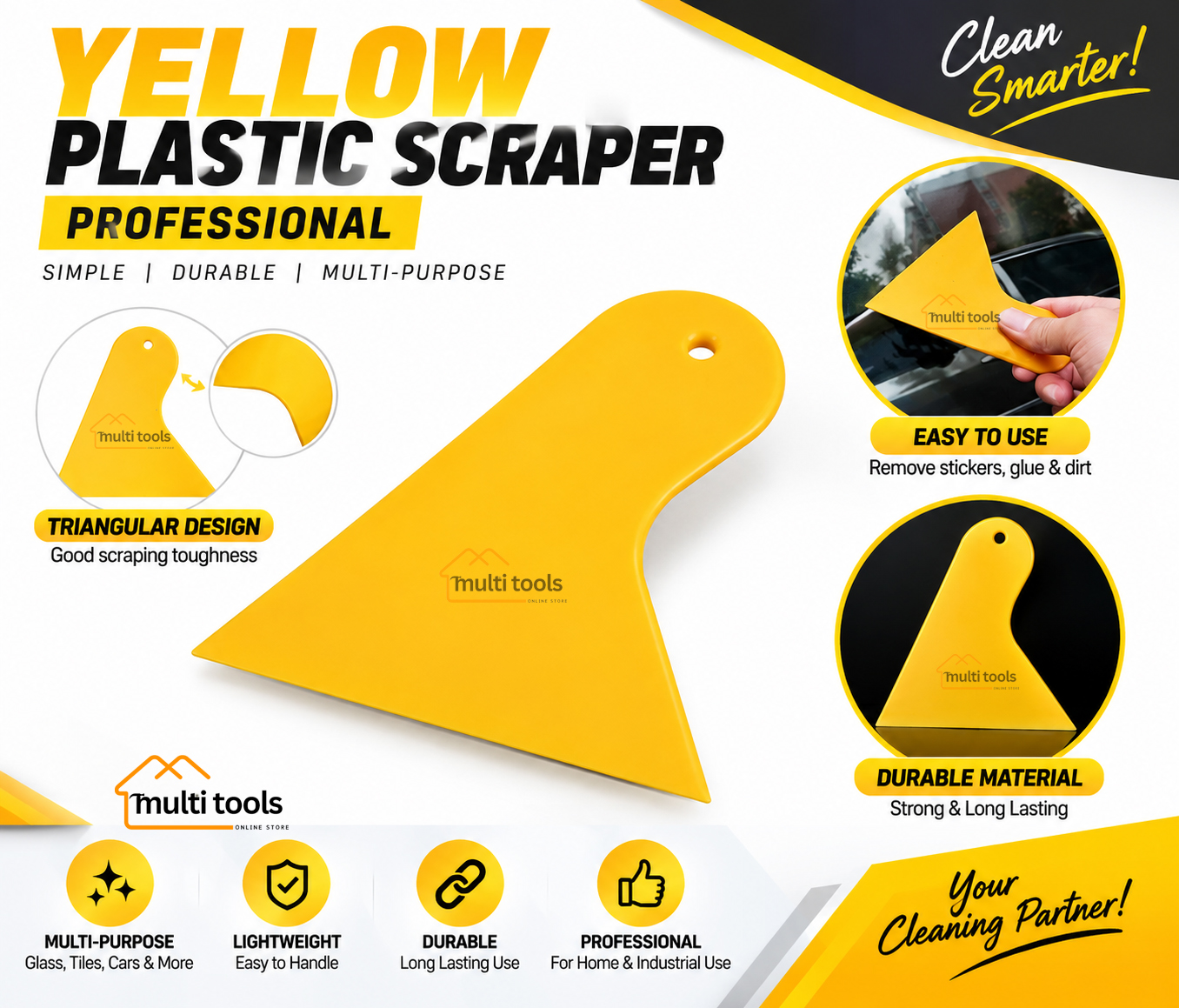 Yellow Plastic Scraper