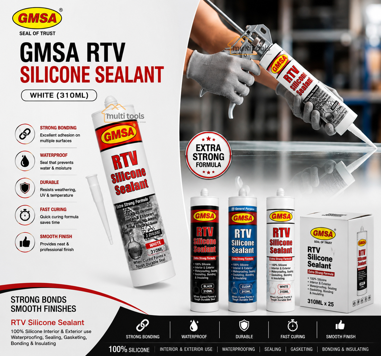 Gmsa Rtv Silicone Sealant (White)