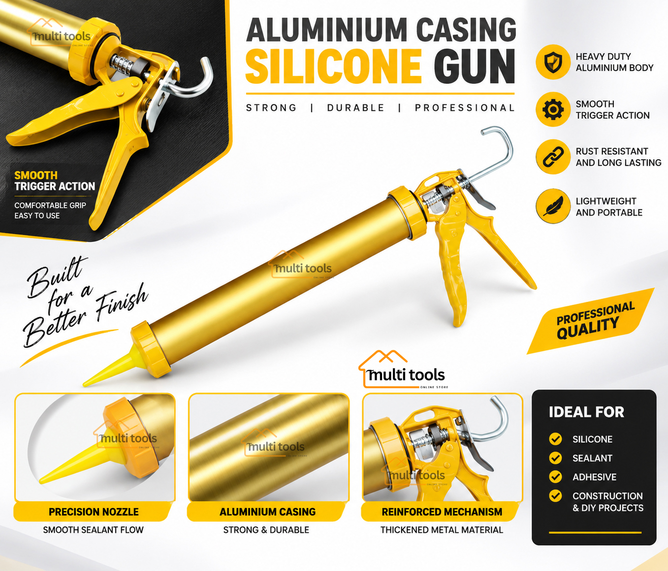 Aluminium Casing Silicone Gun