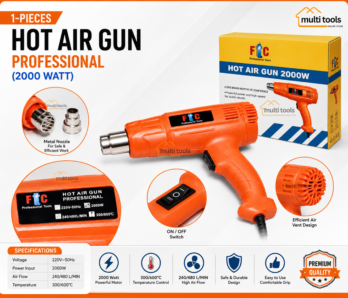 Hot Air Gun 2000 Watt