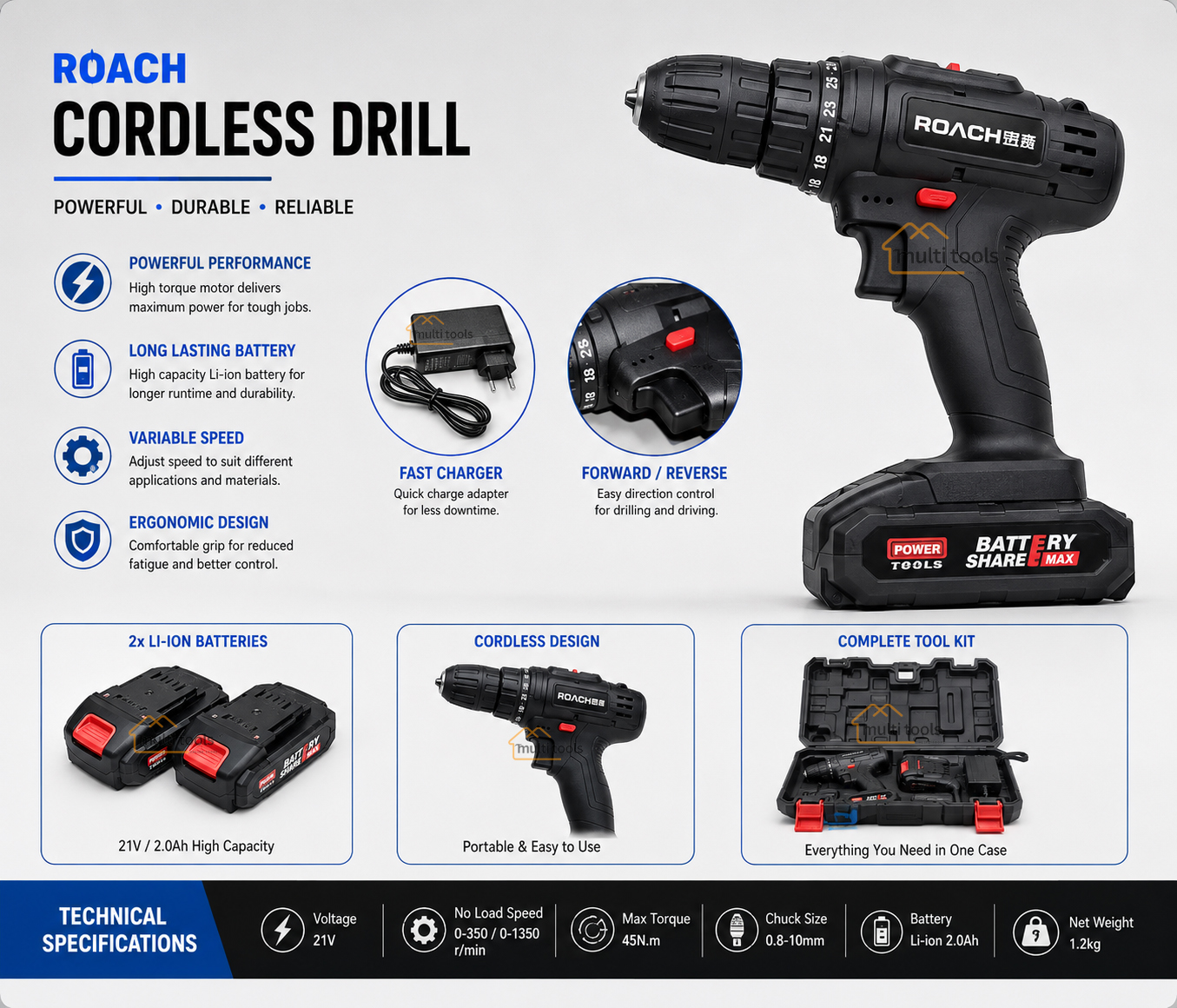 Cordless Drill Black