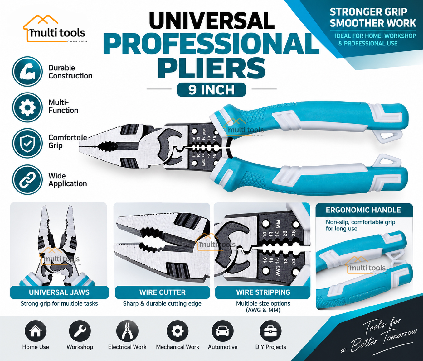 Universal Profesional Pliers 9 Inch