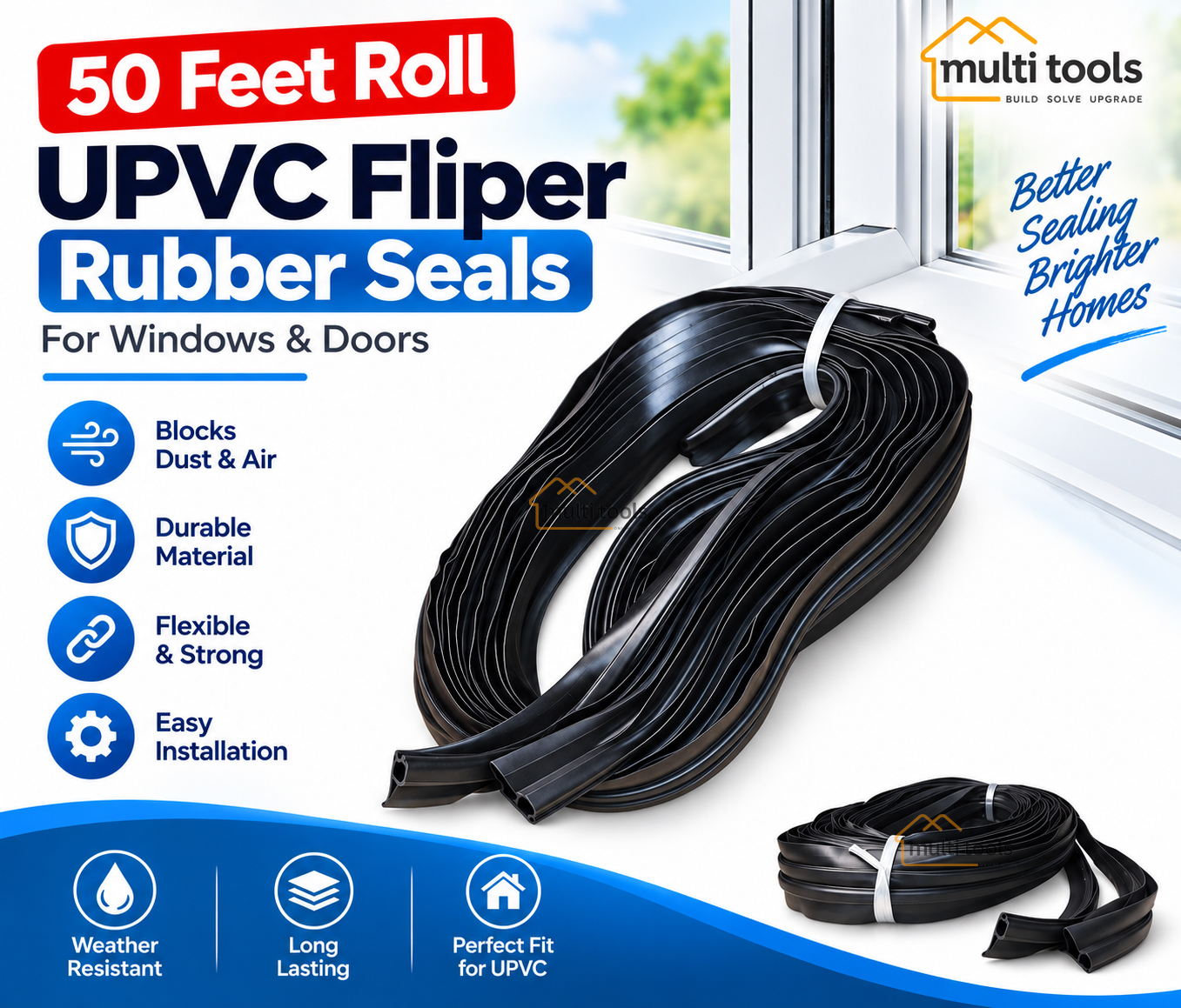 Upvc Windows Fliper Rubber Seals 50 Ft Roll