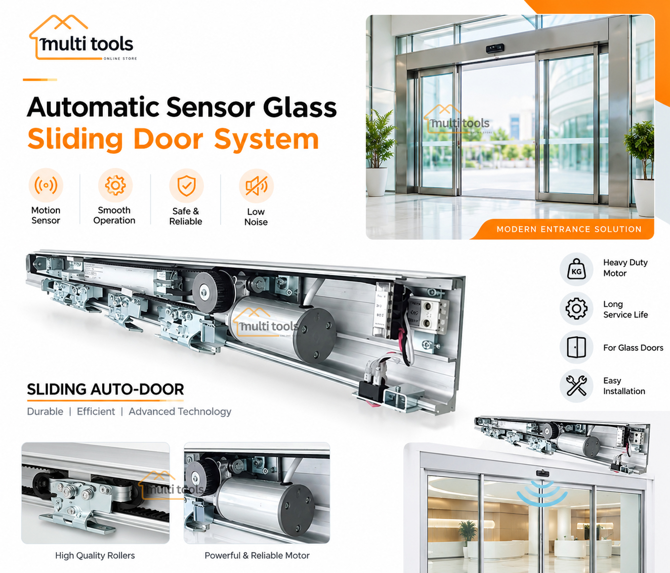 Automatic Sensor Glass Sliding Door System