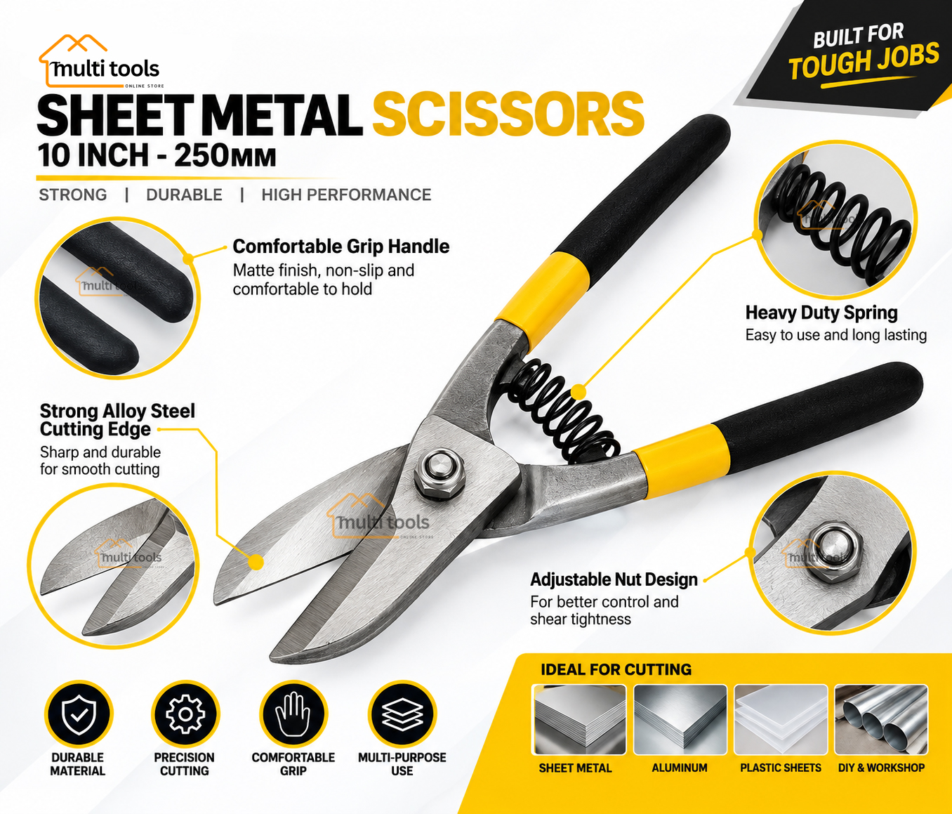Sheet Metal Scissors 10 Inch 250mm